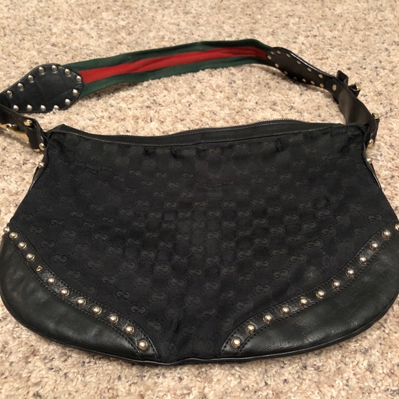 COPY - Gucci Pelham Web Hobo Studded GG Canvas Bag - Picture 3 of 8